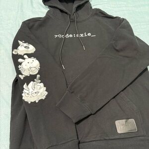 AXIE  Black Hoodie with Logo Patch